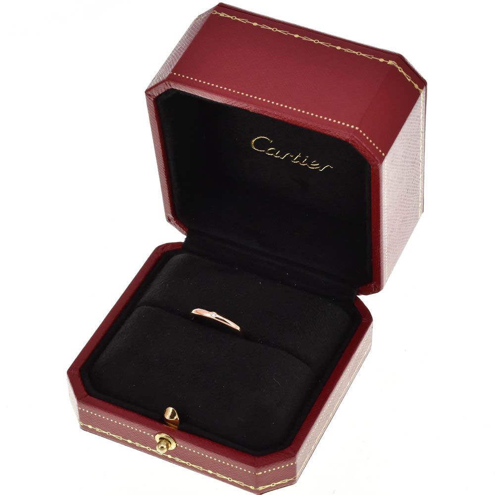 CARTIER Band ring Size 50/JP10 K18PG Diamond Ladies
 jewelry S#138545