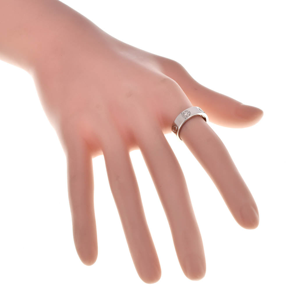 CARTIER Love Ring Classic Model Size 51/JP11 K18WG Ladies
 jewelry S#138551