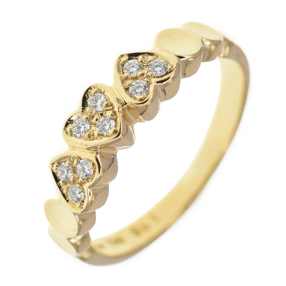 Dior ring Size 46/JP6 K18YG Diamond Ladies
 jewelry S#138555