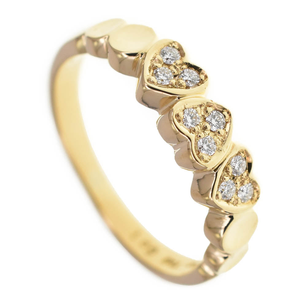 Dior ring Size 46/JP6 K18YG Diamond Ladies
 jewelry S#138555