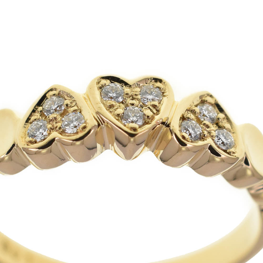 Dior ring Size 46/JP6 K18YG Diamond Ladies
 jewelry S#138555