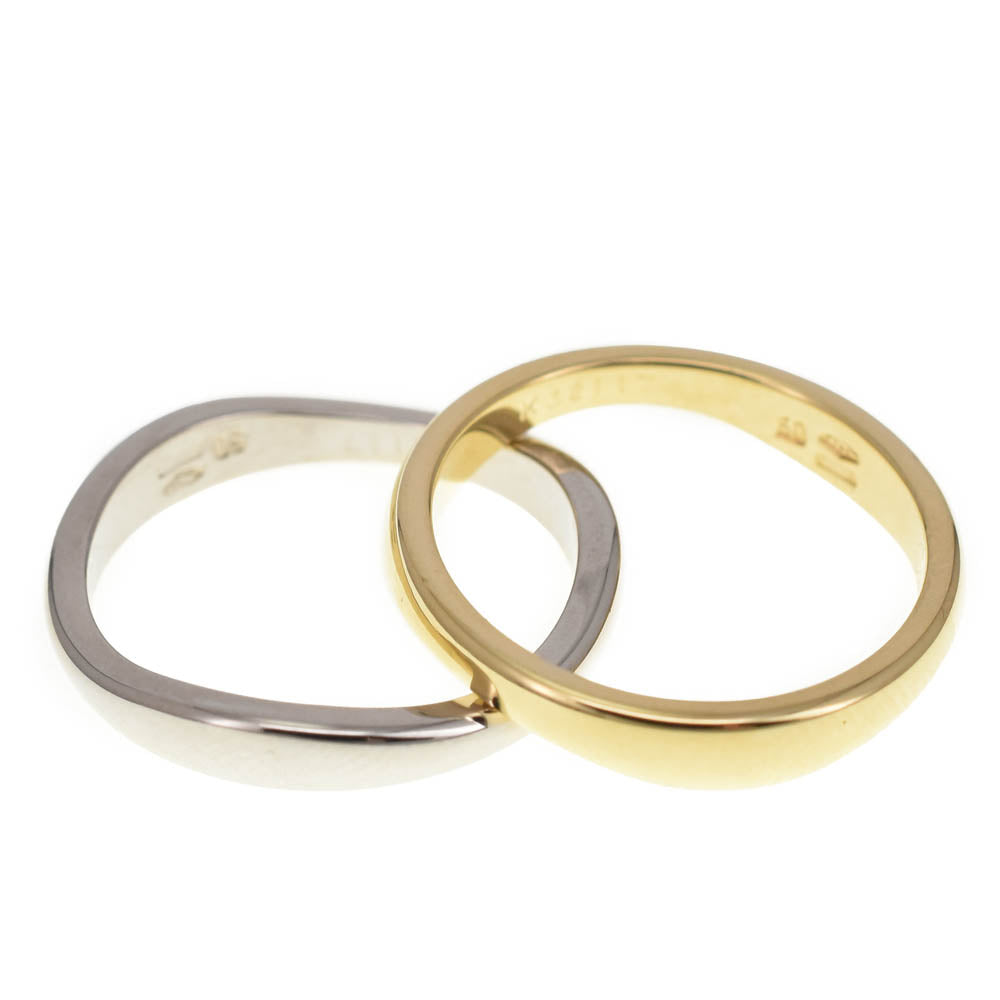 CARTIER Love Me Ring Size 50/JP10 K18YG/WG 2-piece set Ladies
 jewelry S#138568