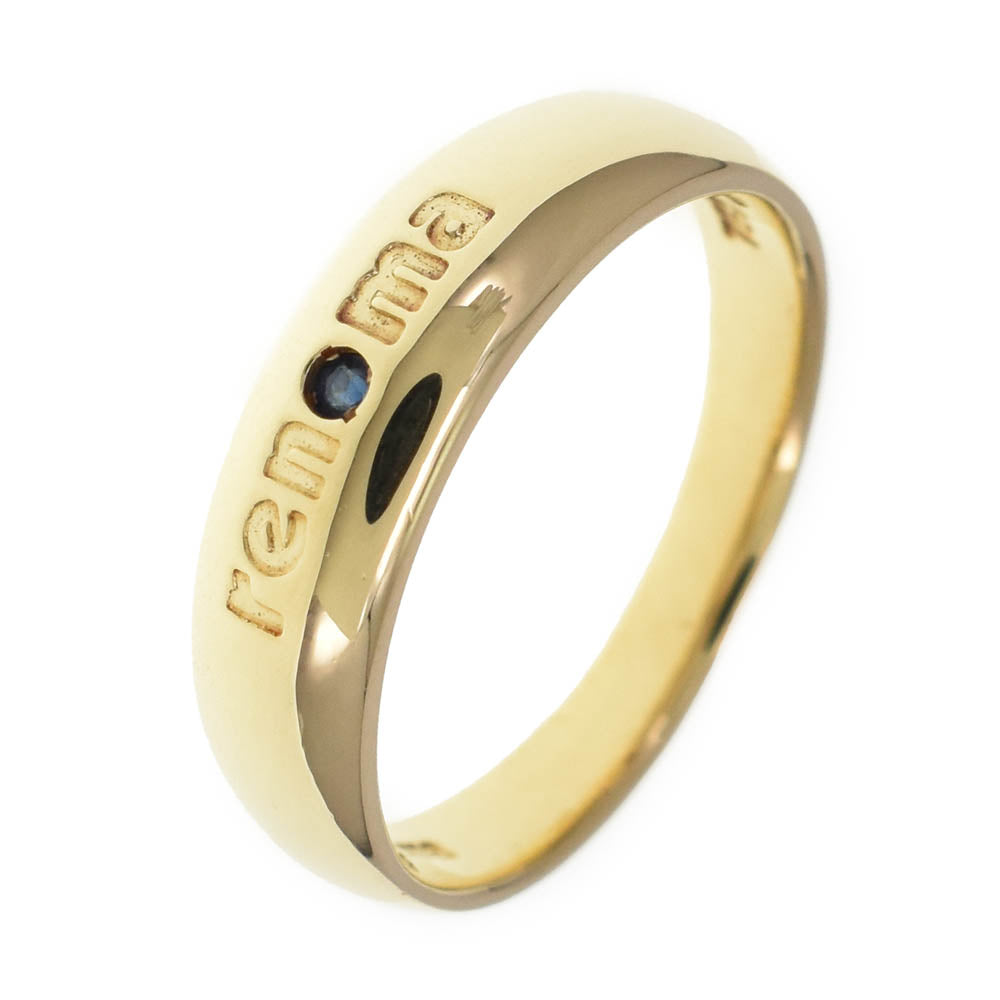 renoma ring Size 51/JP11 K18YG Blue Sapphire Ladies
 jewelry S#138574