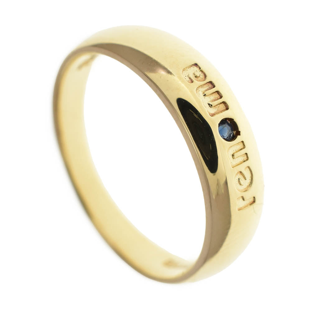 renoma ring Size 51/JP11 K18YG Blue Sapphire Ladies
 jewelry S#138574