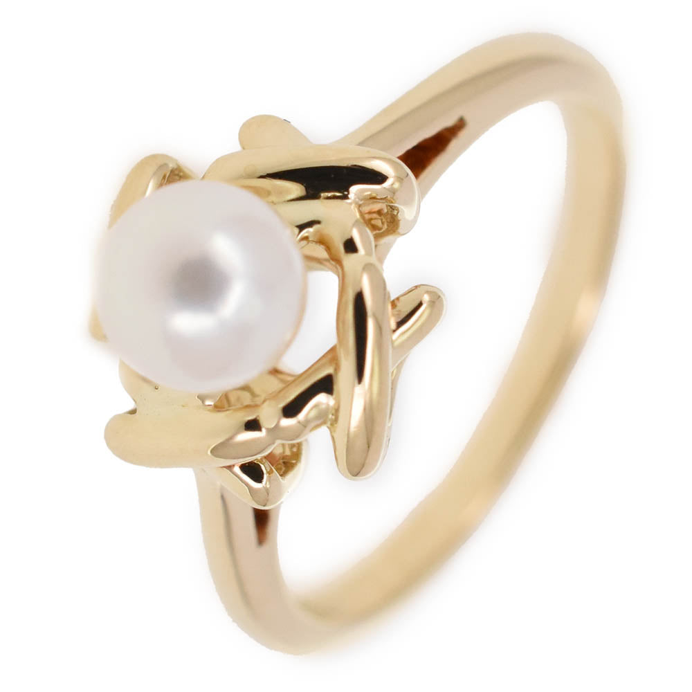 TIFFANY&Co. Pearl ring Size 48/JP8 K18YG Ladies
 jewelry S#138575