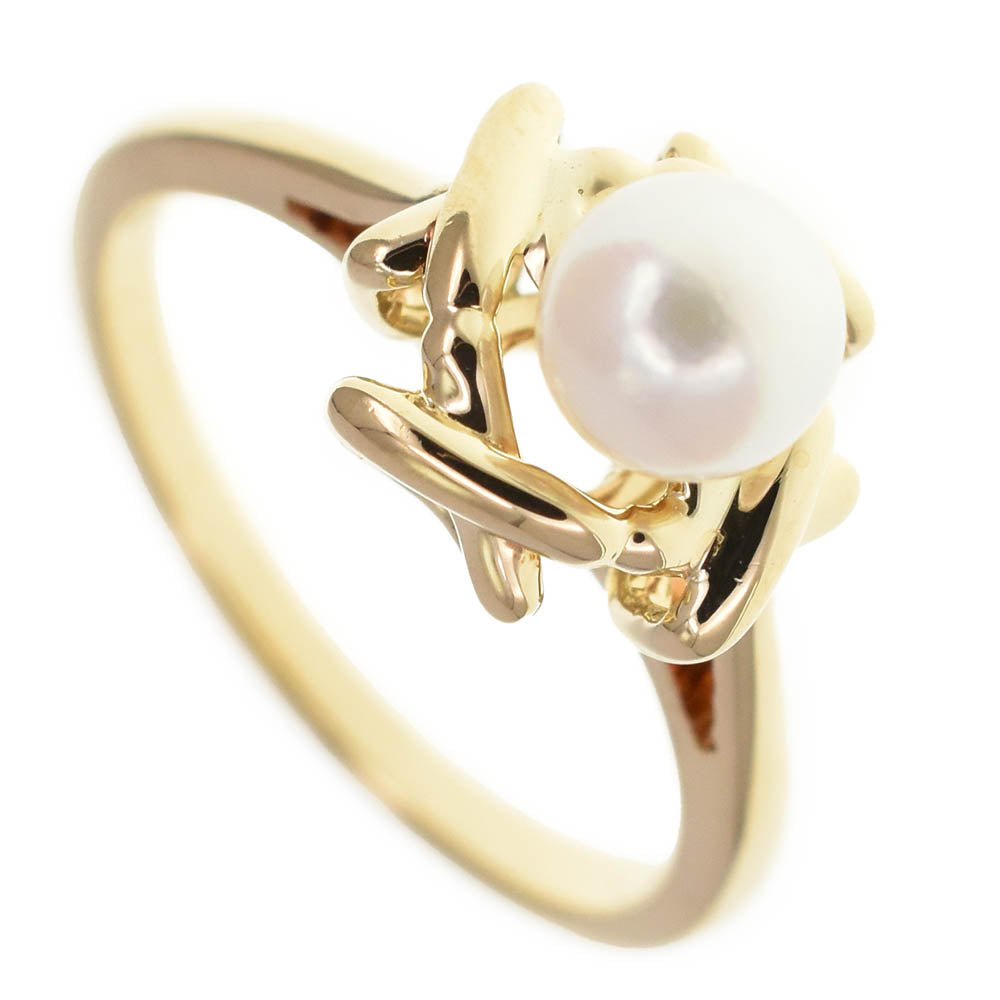 TIFFANY&Co. Pearl ring Size 48/JP8 K18YG Ladies
 jewelry S#138575