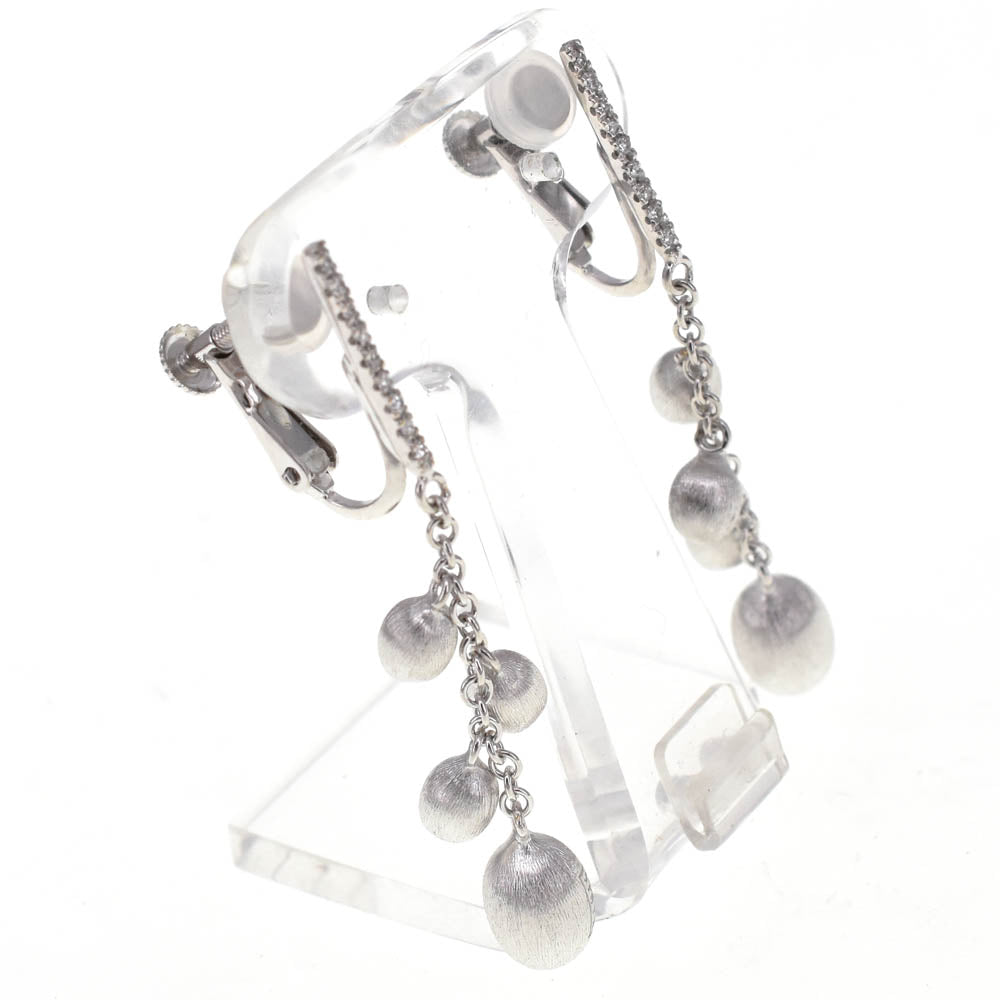 NANIS Earring K18WG Diamond Ladies
 jewelry S#138582