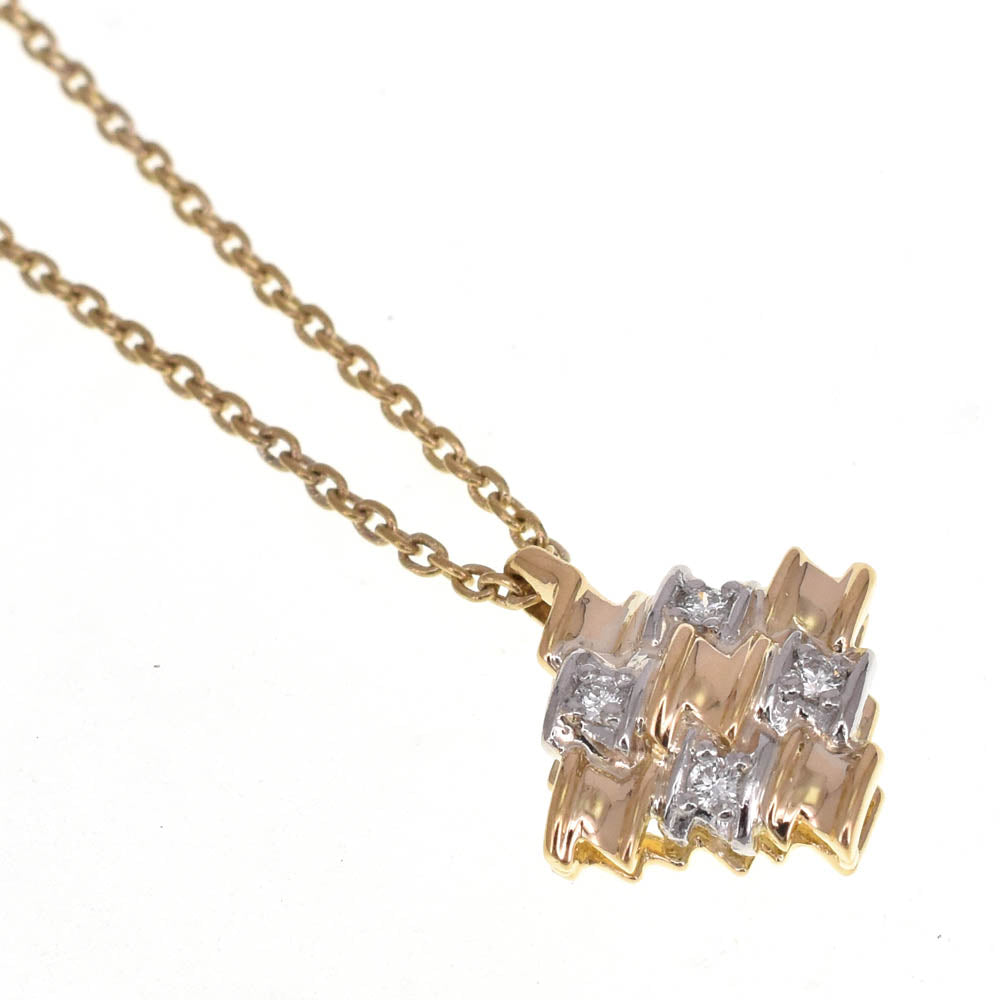 Dior Diamond Necklace Heart K18YG diamond Ladies
 jewelry S#138620