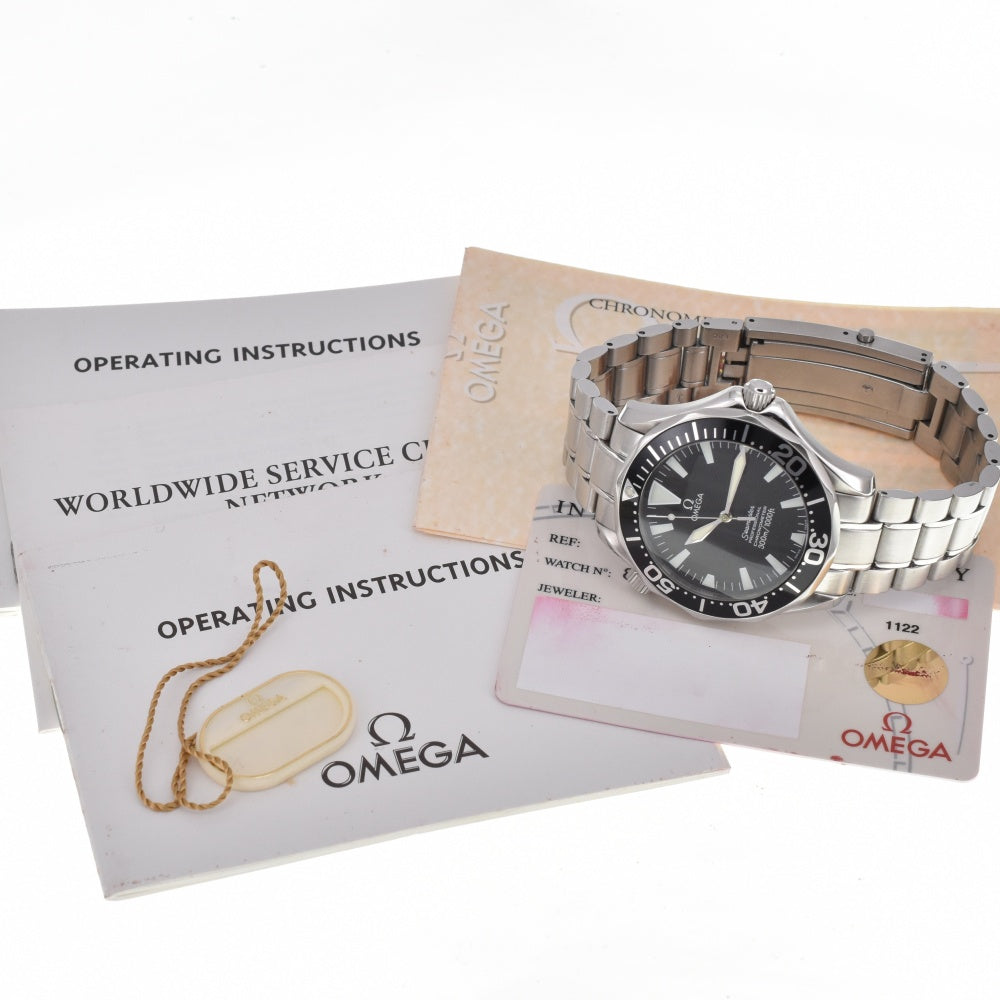 with paper OMEGA Seamaster300M 2254.50 Date chronometer black Dial Automatic Men's
 Watch C#138630