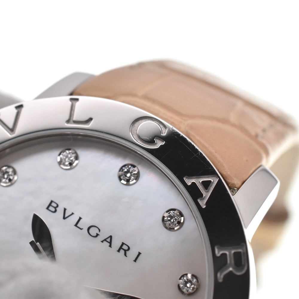 with paper BVLGARI Bulgari Bulgari BBL37S 12P diamond White shell Dial Automatic Unisex
 Watch R#138660