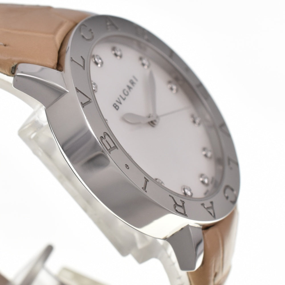 with paper BVLGARI Bulgari Bulgari BBL37S 12P diamond White shell Dial Automatic Unisex
 Watch R#138660