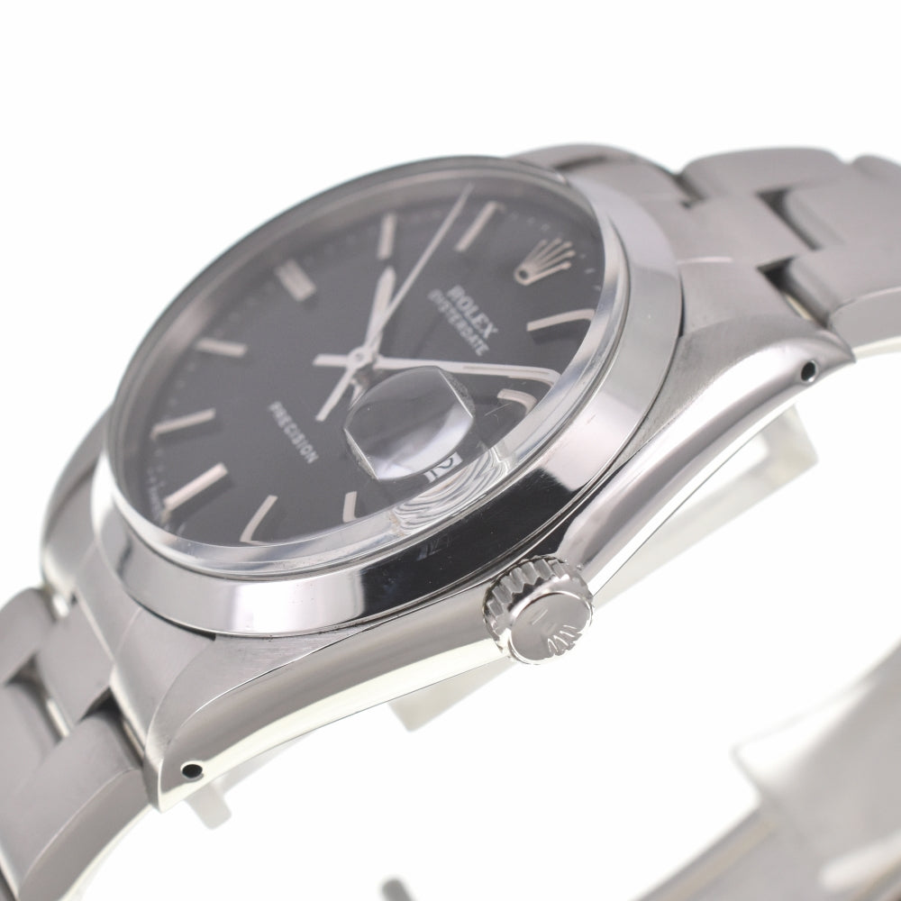 with paper ROLEX Oyster Date Precision 6694 vintage black Dial Hand Winding Men's
 Watch □#138668