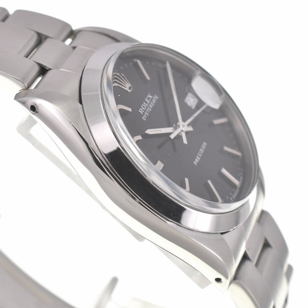 with paper ROLEX Oyster Date Precision 6694 vintage black Dial Hand Winding Men's
 Watch □#138668