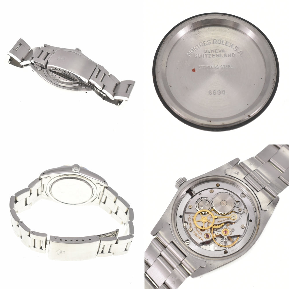 with paper ROLEX Oyster Date Precision 6694 vintage black Dial Hand Winding Men's
 Watch □#138668