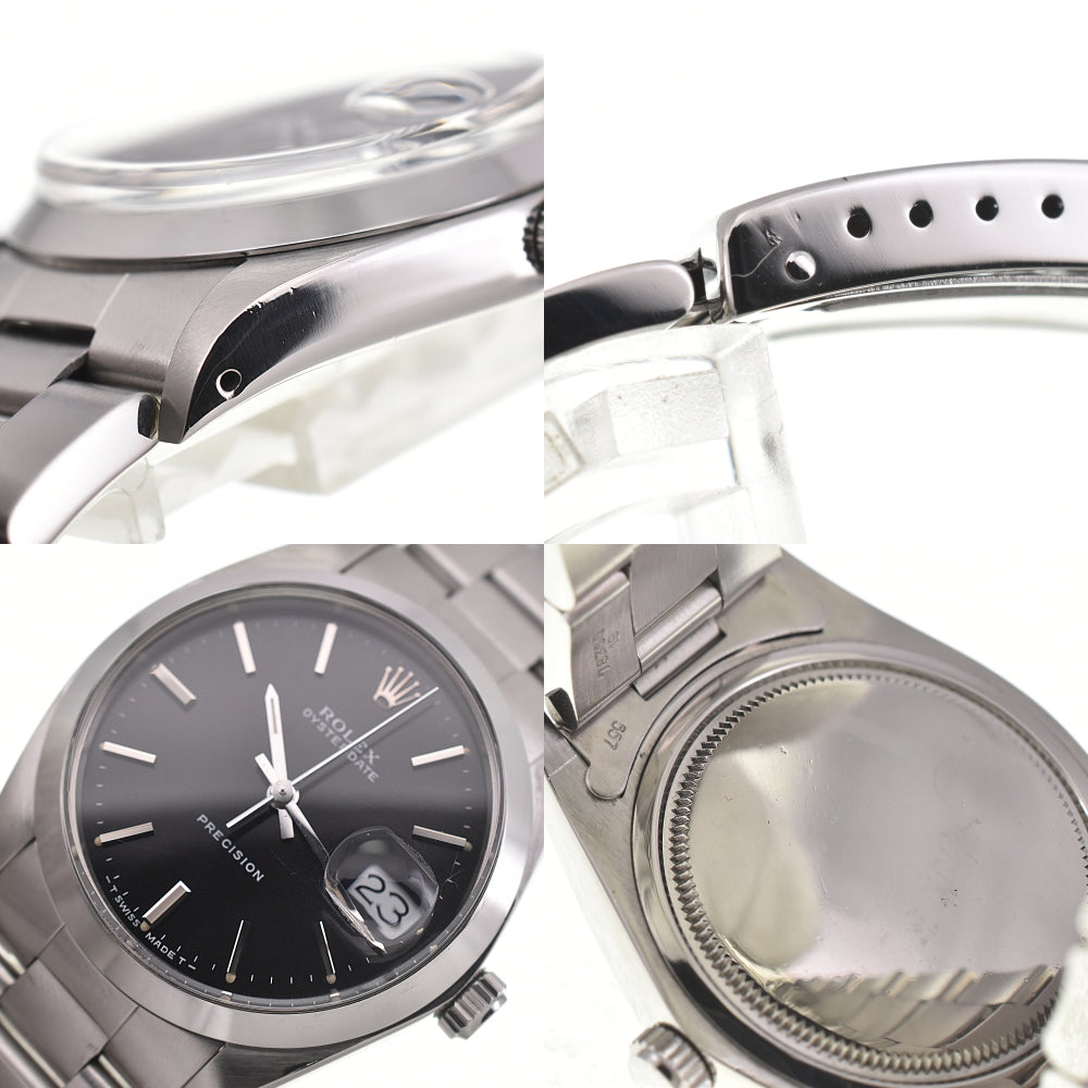 with paper ROLEX Oyster Date Precision 6694 vintage black Dial Hand Winding Men's
 Watch □#138668