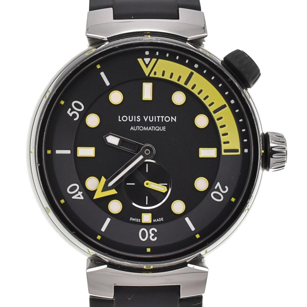 with paper LOUIS VUITTON Tambour Street Diver QA122 black Dial Automatic Men's
 Watch R#138676