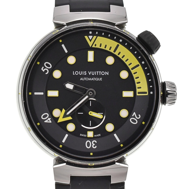 with paper LOUIS VUITTON Tambour Street Diver QA122 black Dial Automatic Men's
 Watch R#138676