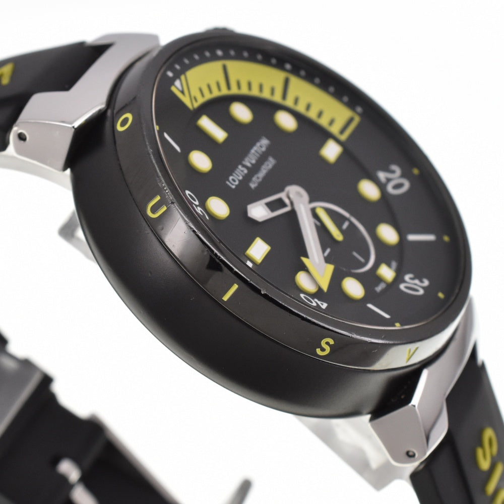 with paper LOUIS VUITTON Tambour Street Diver QA122 black Dial Automatic Men's
 Watch R#138676