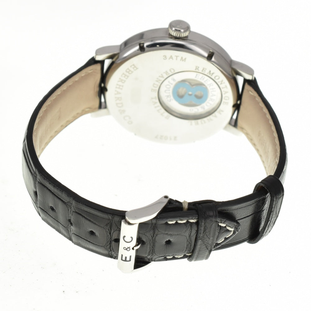 with paper EBERHARD 8 hours Grand tail 21027.2 CP Power reserve Small second Silver Dial Hand Winding Men's
 Watch A#138704