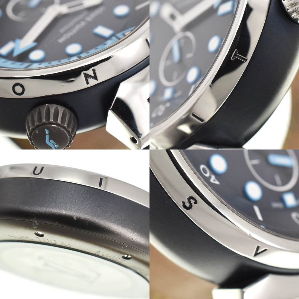 with paper LOUIS VUITTON Tambour Street Diver QA121 blue Dial Automatic Men's
 Watch A#138720