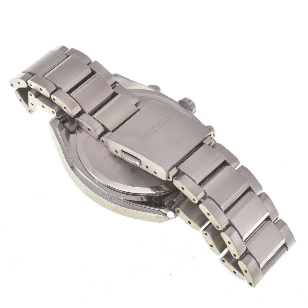 with paper SEIKO Astron SBXY015/8B63-0BA0 Day date black Dial Radio Sync Solar Men's
 Watch C#138722