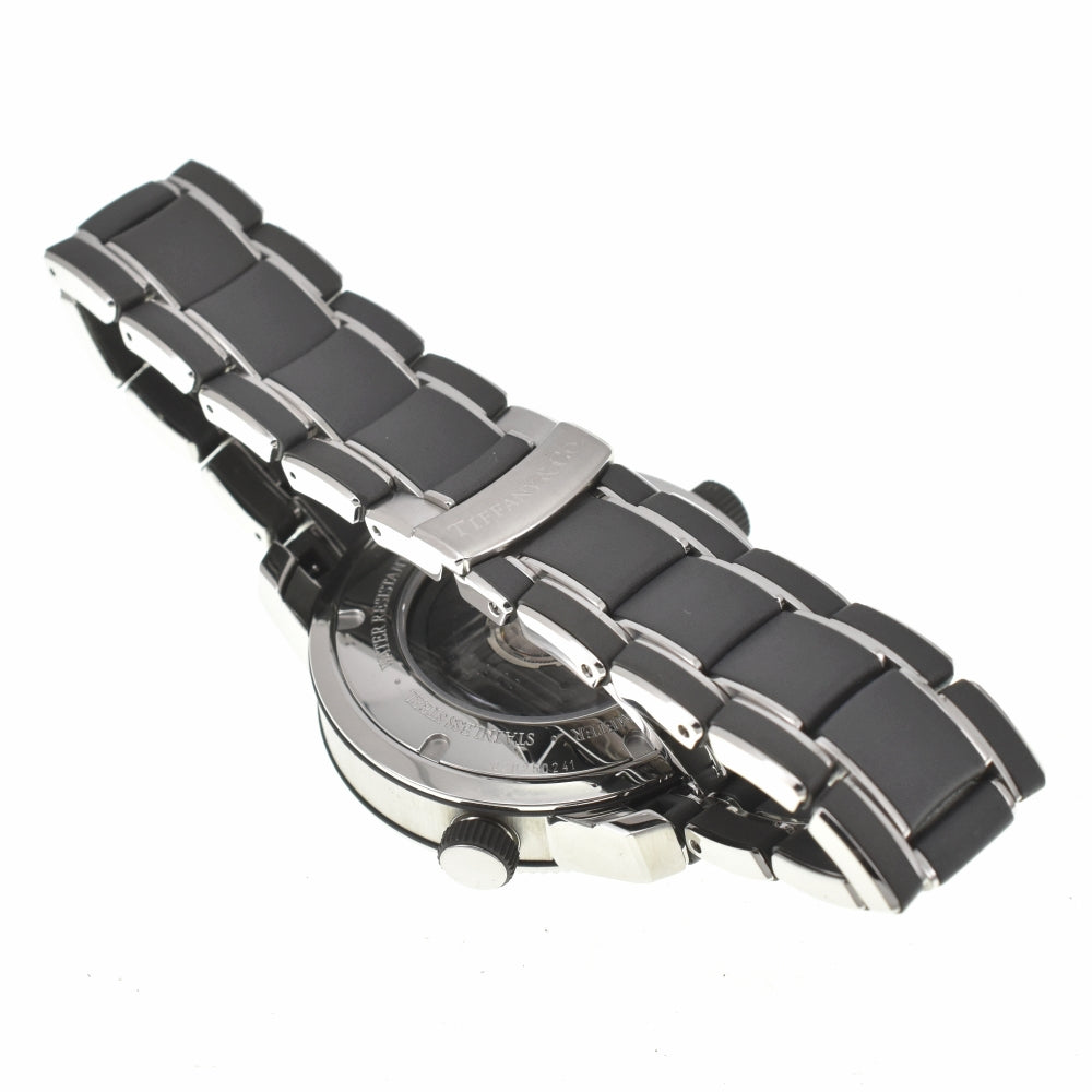 TIFFANY&Co. Mark T-57 Chronograph Date 18014629 Rubber / Stainless Steel Gray / Silver Dial Automatic Men's
 Watch A#138725