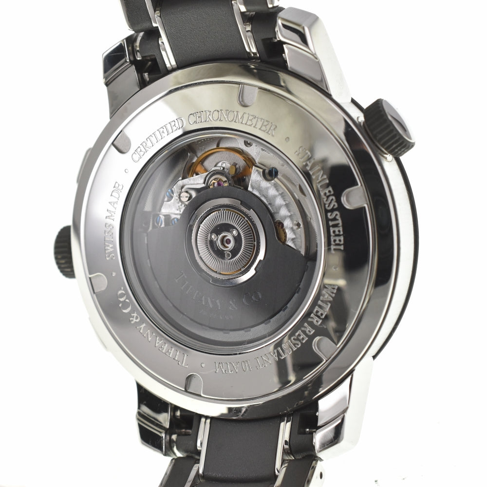 TIFFANY&Co. Mark T-57 Chronograph Date 18014629 Rubber / Stainless Steel Gray / Silver Dial Automatic Men's
 Watch A#138725