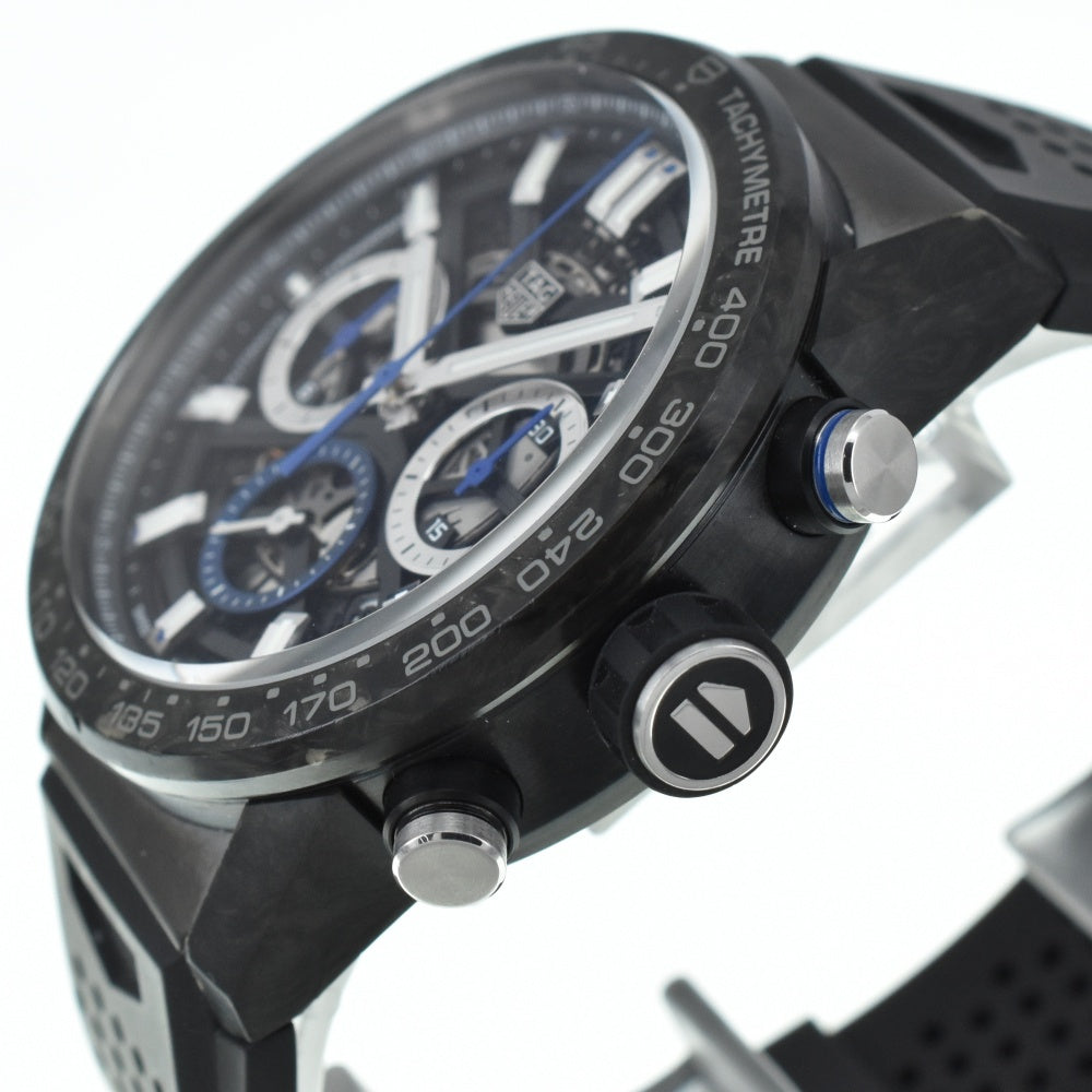 with paper TAG HEUER Carrera Caliber Heuer 02 CBG2017.FT6143 Limited to 750 chronographs black Dial Automatic Men's
 Watch A#138782