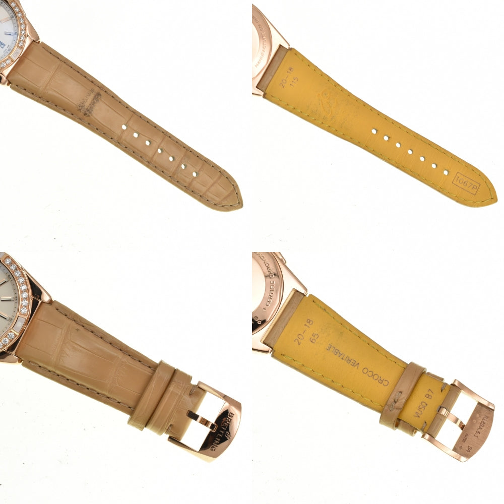 BREITLING Super Chronomat 38 Origin R17356 K18RG solid diamond bezel Silver Dial Automatic Men's
 Watch A#138785