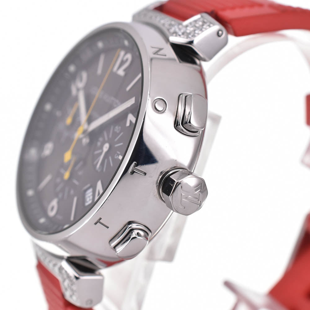 LOUIS VUITTON Tambour chronograph Q112G Date Rag Diamond Brown Dial Automatic Men's
 Watch B#138789