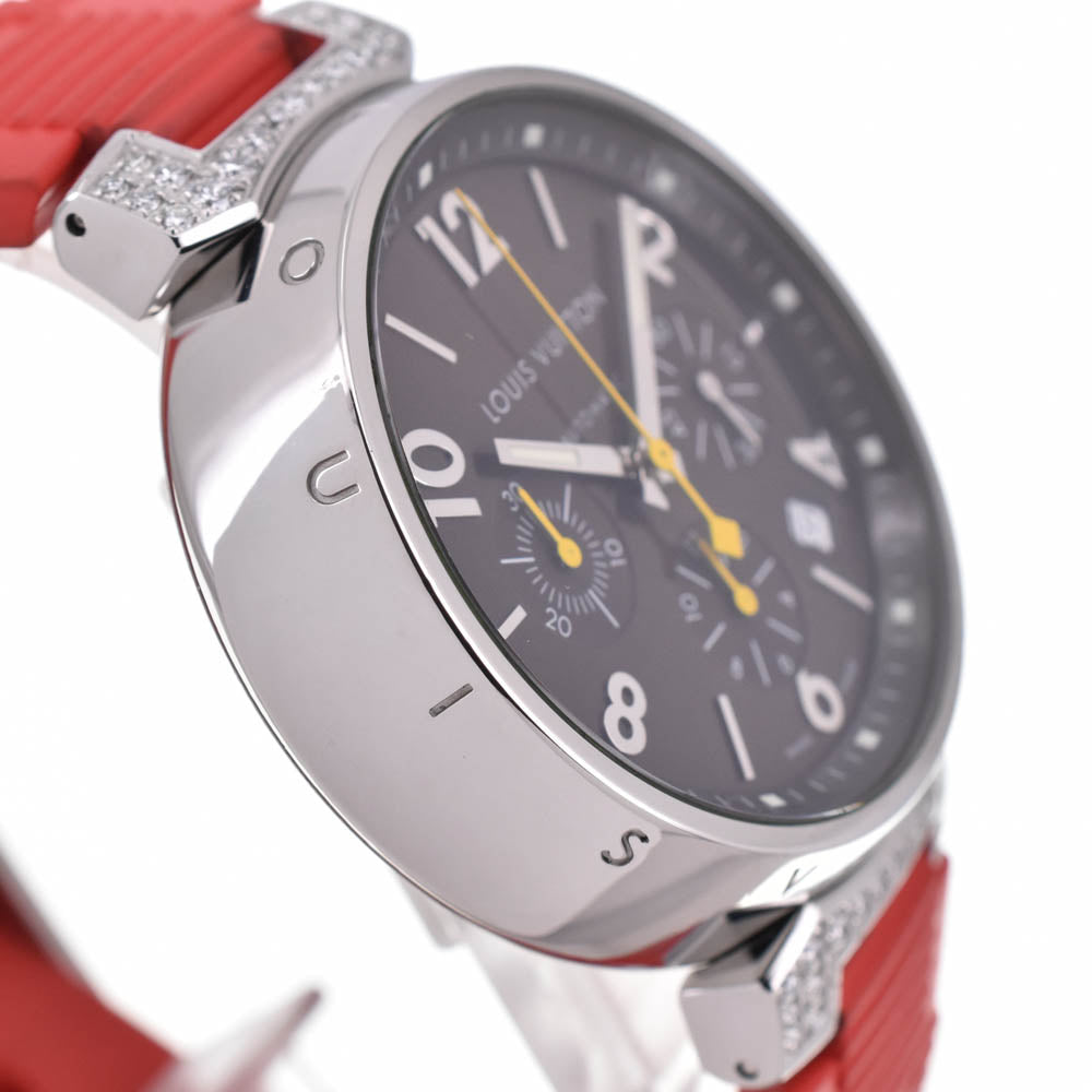 LOUIS VUITTON Tambour chronograph Q112G Date Rag Diamond Brown Dial Automatic Men's
 Watch B#138789