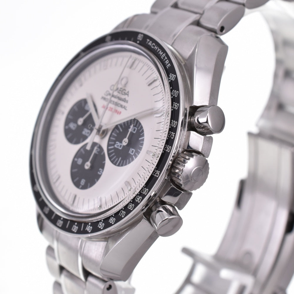 with paper OMEGA Speedmaster Moonwatch 3569.310 35th Anniversary Model Apollo 11 Silver / Black Dial Hand Winding Men's
 Watch C#138803