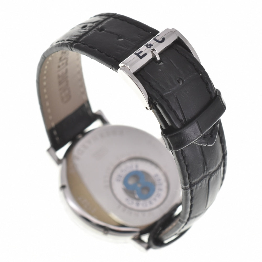 with paper EBERHARD 8 hours Grand tail 21027.5 CP Power reserve Small second black Dial Hand Winding Men's
 Watch A#138810