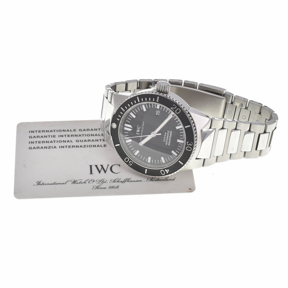 with paper IWC SCHAFFHAUSEN GST aqua timer IW353602 black Dial Automatic Men's
 Watch C#138817