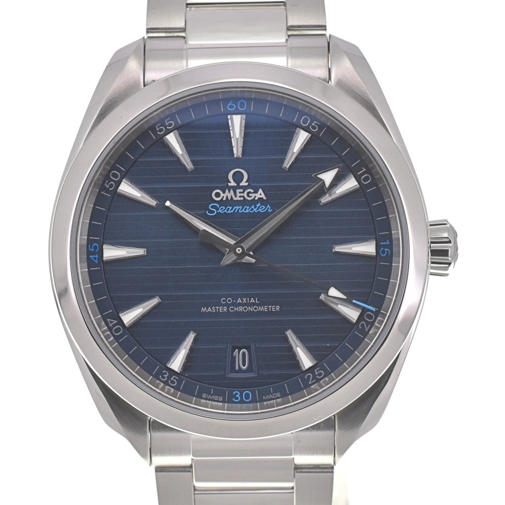with paper OMEGA Seamaster Aqua Terra 150M 220.10.41.21.03.001 Date blue Dial Automatic Men's
 Watch C#138819