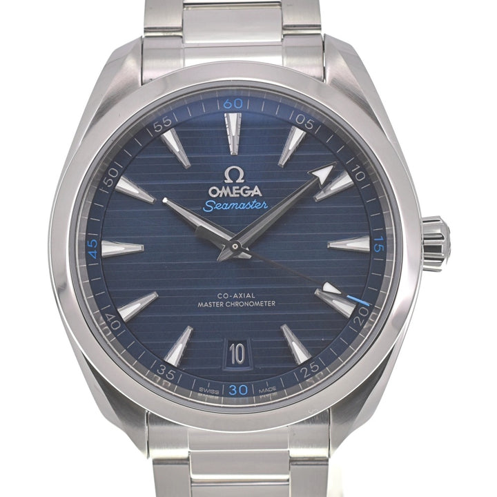 with paper OMEGA Seamaster Aqua Terra 150M 220.10.41.21.03.001 Date blue Dial Automatic Men's
 Watch C#138819