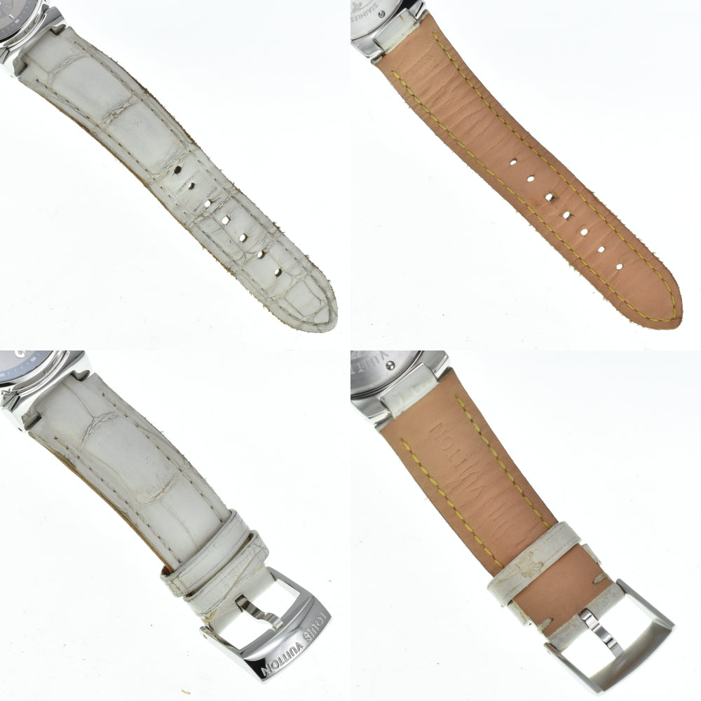 LOUIS VUITTON Tambour Q1322 Chronograph Date Brown Dial Quartz Ladies
 Watch C#138829