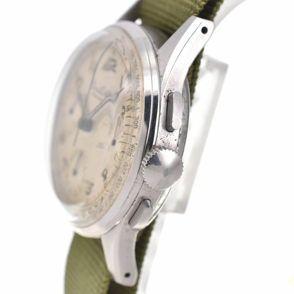 BREITLING Premier Ref.787 vintage Chronograph Silver Dial Hand Winding Men's
 Watch G#138833