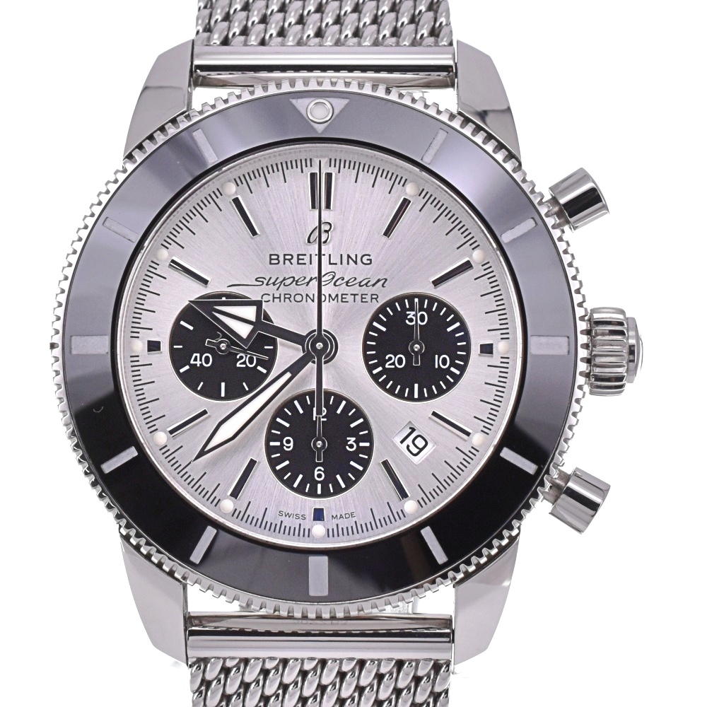 BREITLING Super Ocean Heritage II AB0162 Chrono 44 Silver / Black Dial Automatic Men's
 Watch C#138838