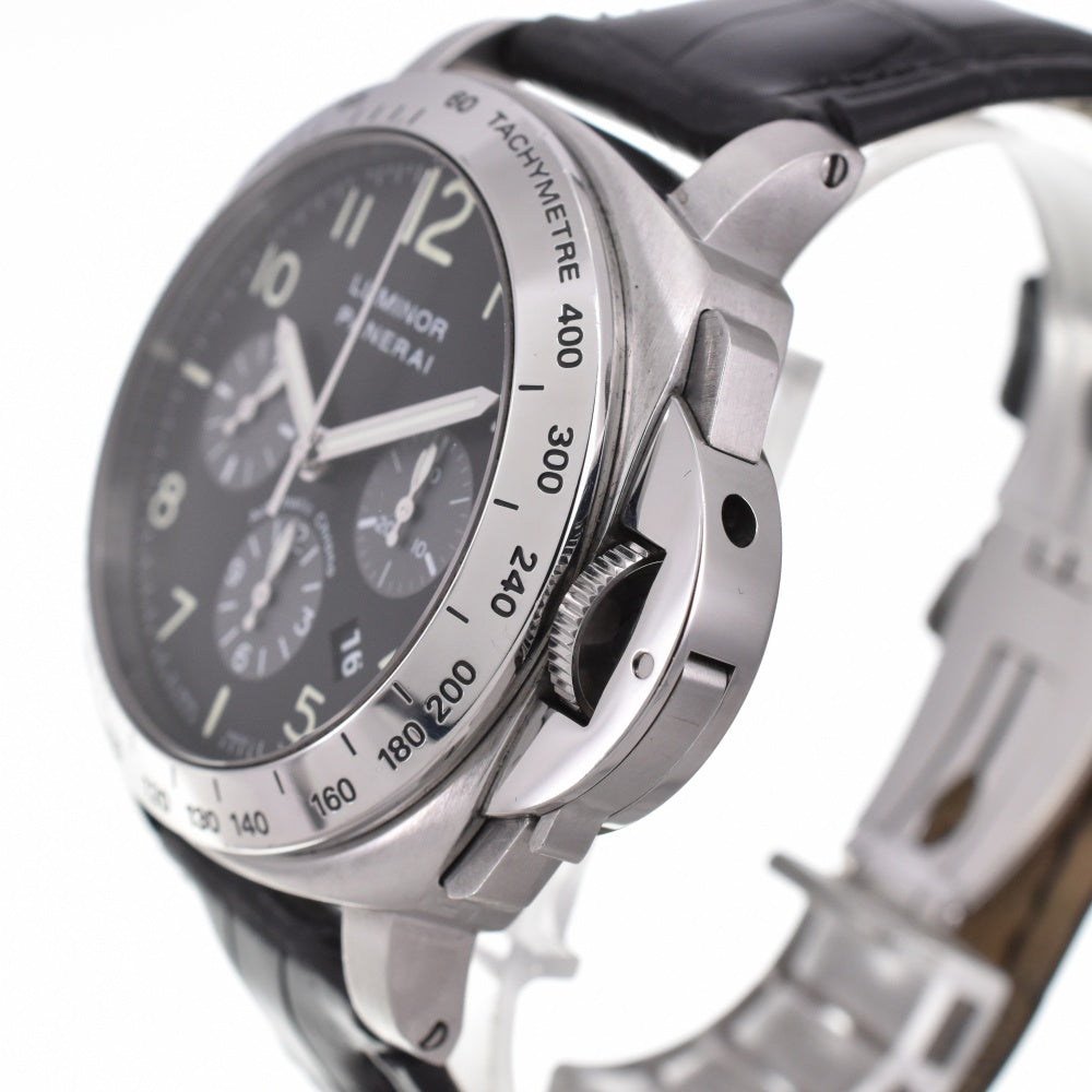 PANERAI Luminor PAM00162 Chronograph Date Black Grey Dial Automatic Men's
 Watch B#138845