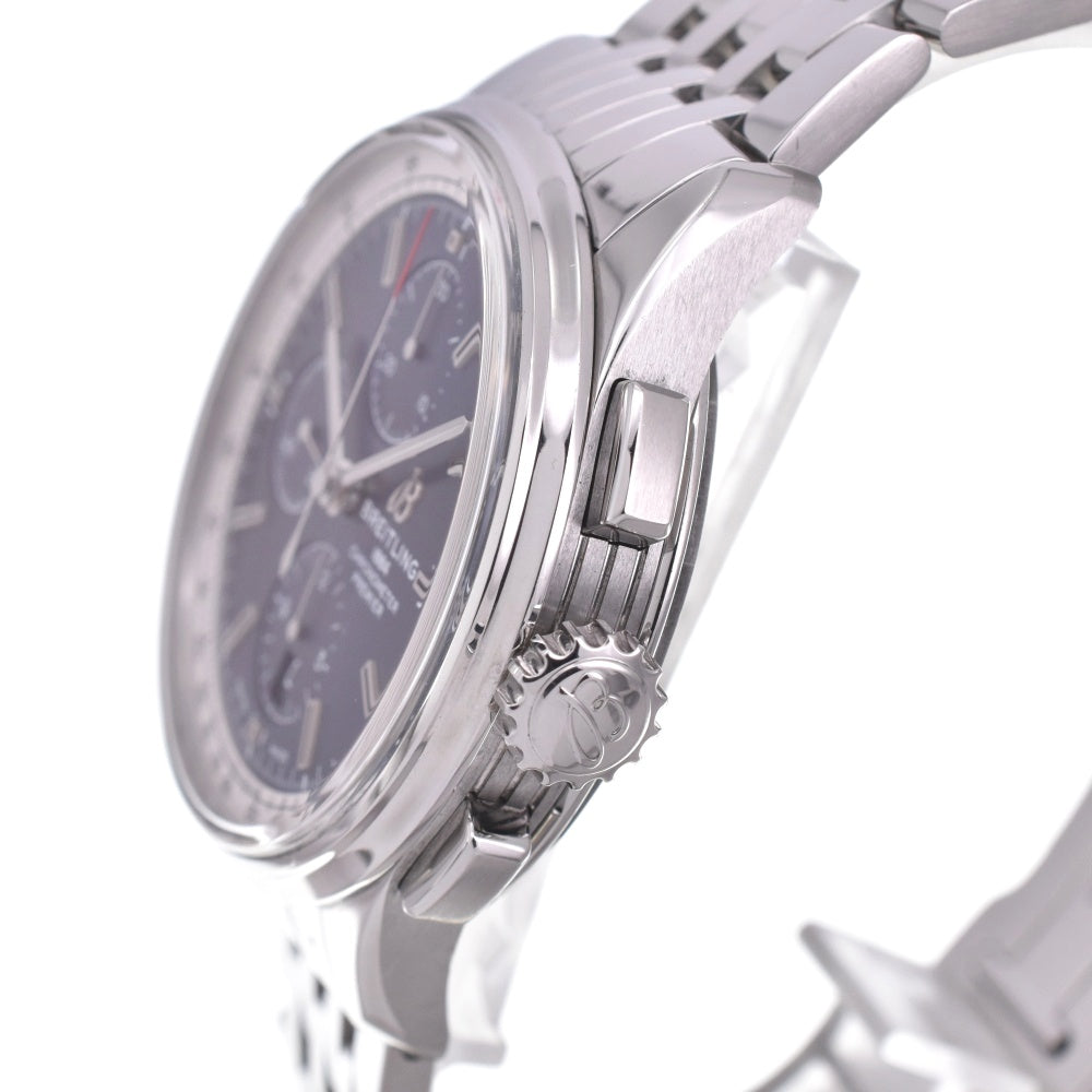 with paper BREITLING Premier A13315 Chronograph Date blue Dial Automatic Men's
 Watch □#138849