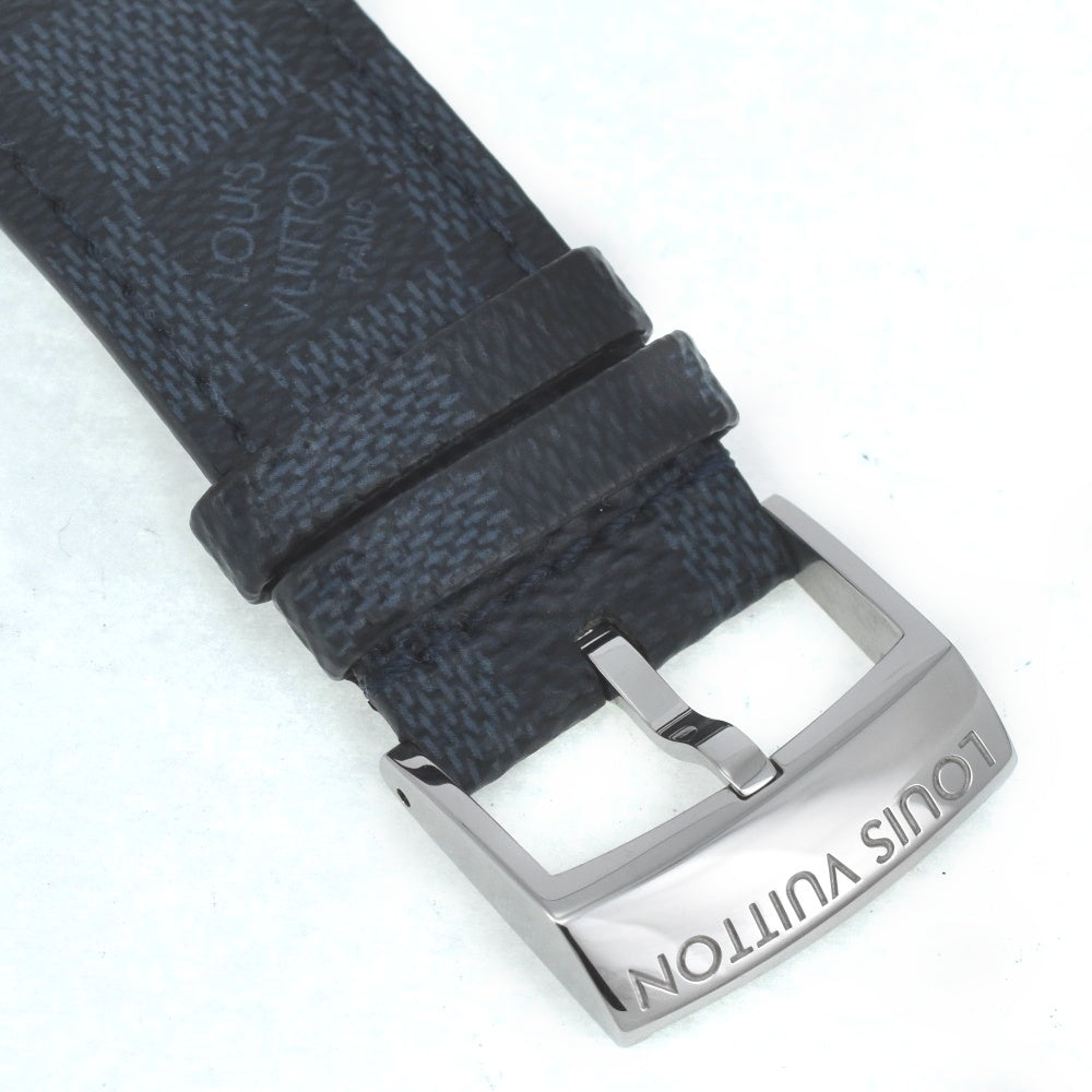 LOUIS VUITTON Tambour GM Damier Graphite QA094Z Chronograph Navy/Cobalt Dial Quartz Men's
 Watch B#138865