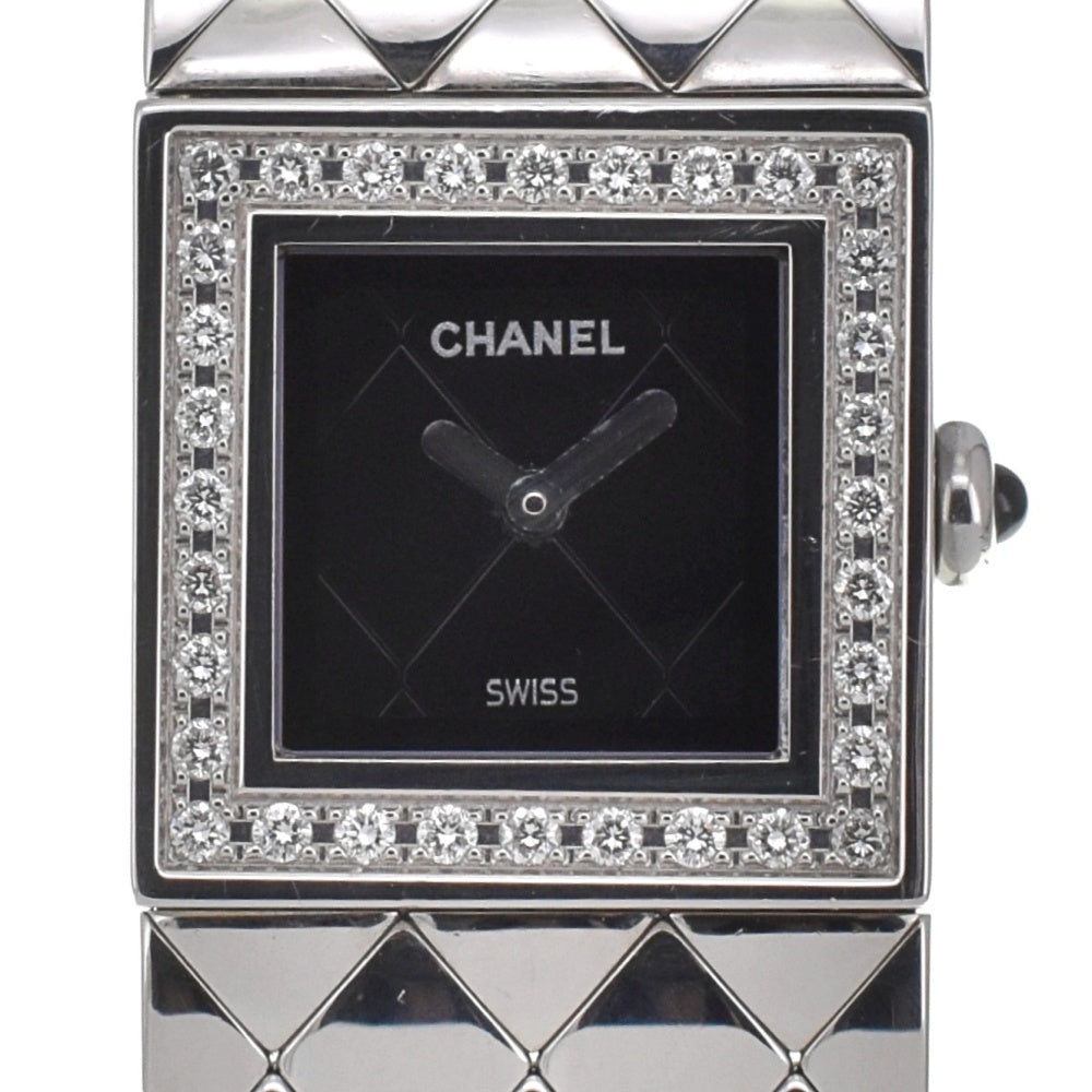 CHANEL Matrasse H0489 Bezel Diamond black Dial Quartz Ladies
 Watch C#138867