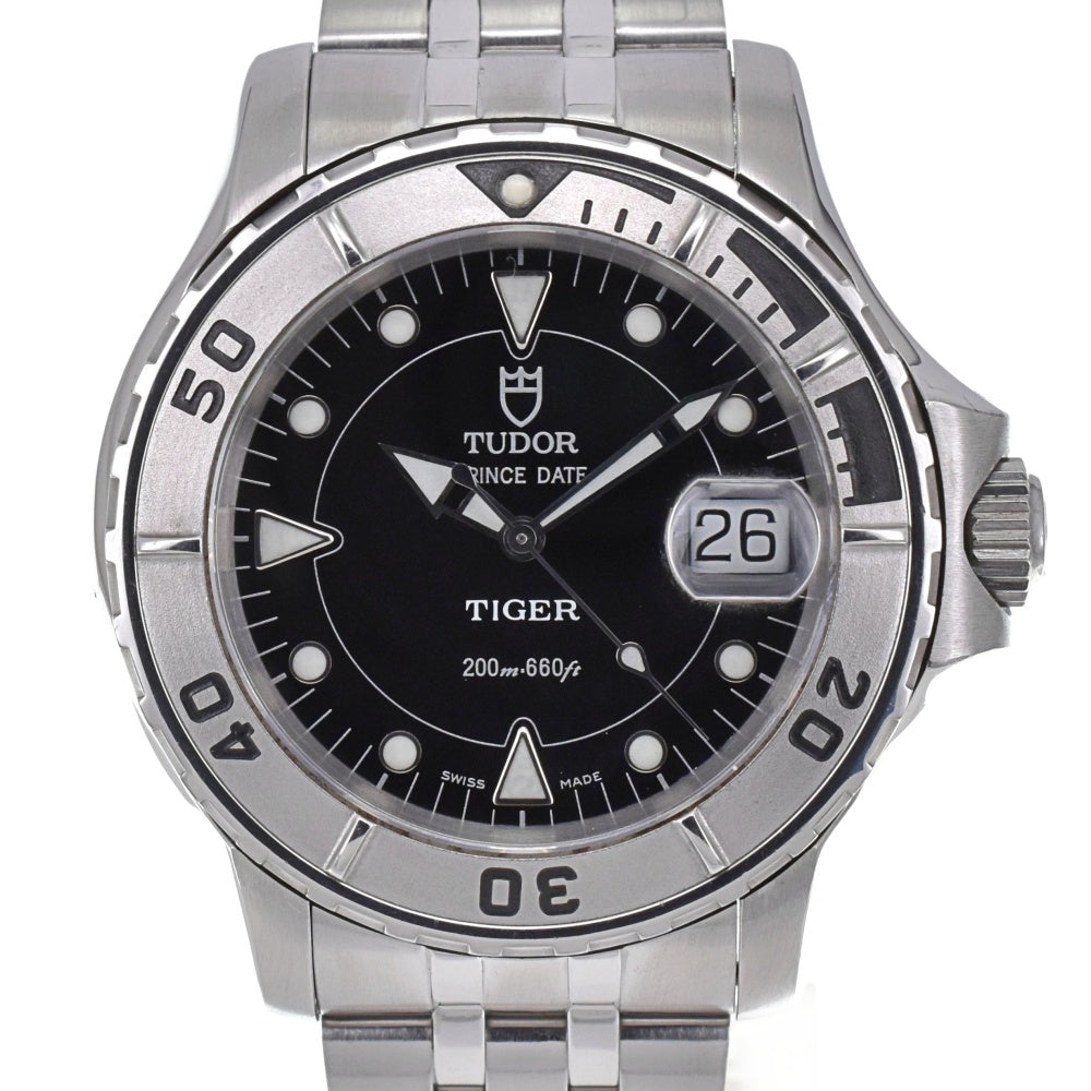 TUDOR Prince Date Hydro Note Tiger 89190 black Dial Automatic Men's
 Watch □#138871