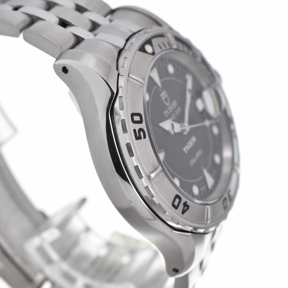 TUDOR Prince Date Hydro Note Tiger 89190 black Dial Automatic Men's
 Watch □#138871