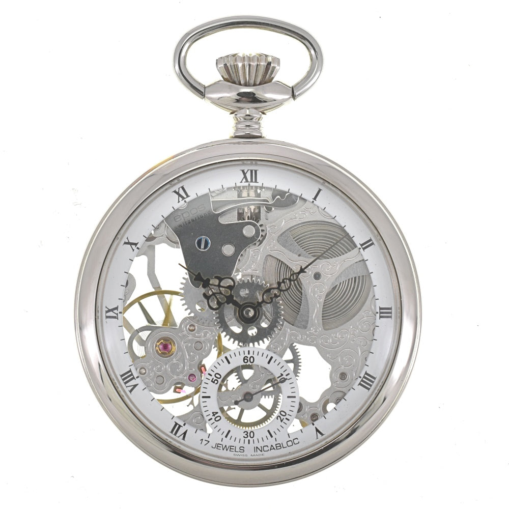 with paper EPOS 2003 skeleton Silver (Skeleton) Dial Hand Winding Unisex
 Pocket watch B#138914