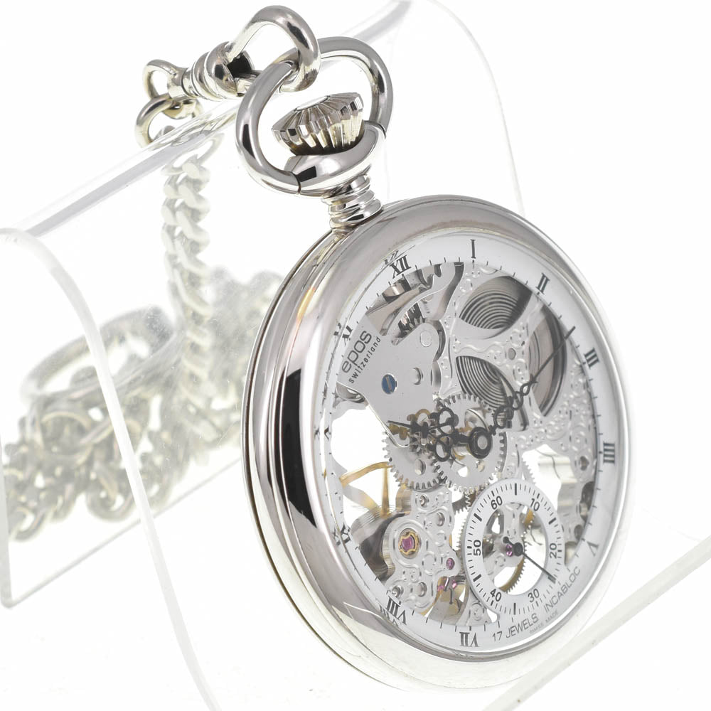 with paper EPOS 2003 skeleton Silver (Skeleton) Dial Hand Winding Unisex
 Pocket watch B#138914