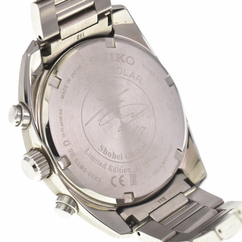 with paper SEIKO Astron 5X53-0BT0/SBXC115 Shohei Otani 2022 Limited Edition blue Dial GPS Solar Men's
 Watch B#138915