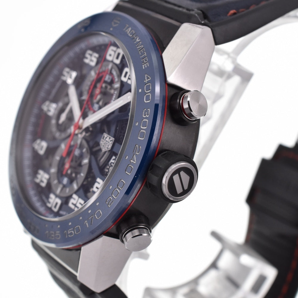 with paper TAG HEUER Carrera Caliber Heuer 01 CAR2A1N Red bull racing Blue / skeleton Dial Automatic Men's
 Watch B#138916