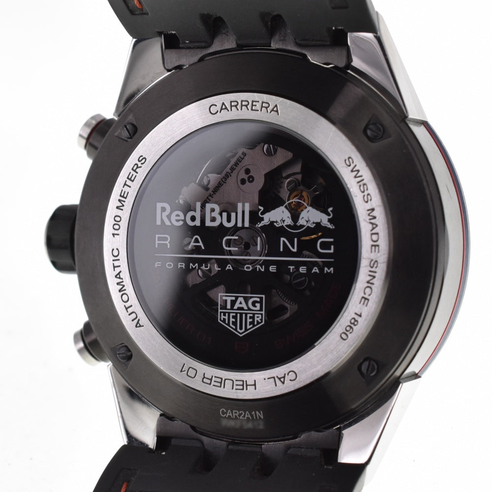 with paper TAG HEUER Carrera Caliber Heuer 01 CAR2A1N Red bull racing Blue / skeleton Dial Automatic Men's
 Watch B#138916